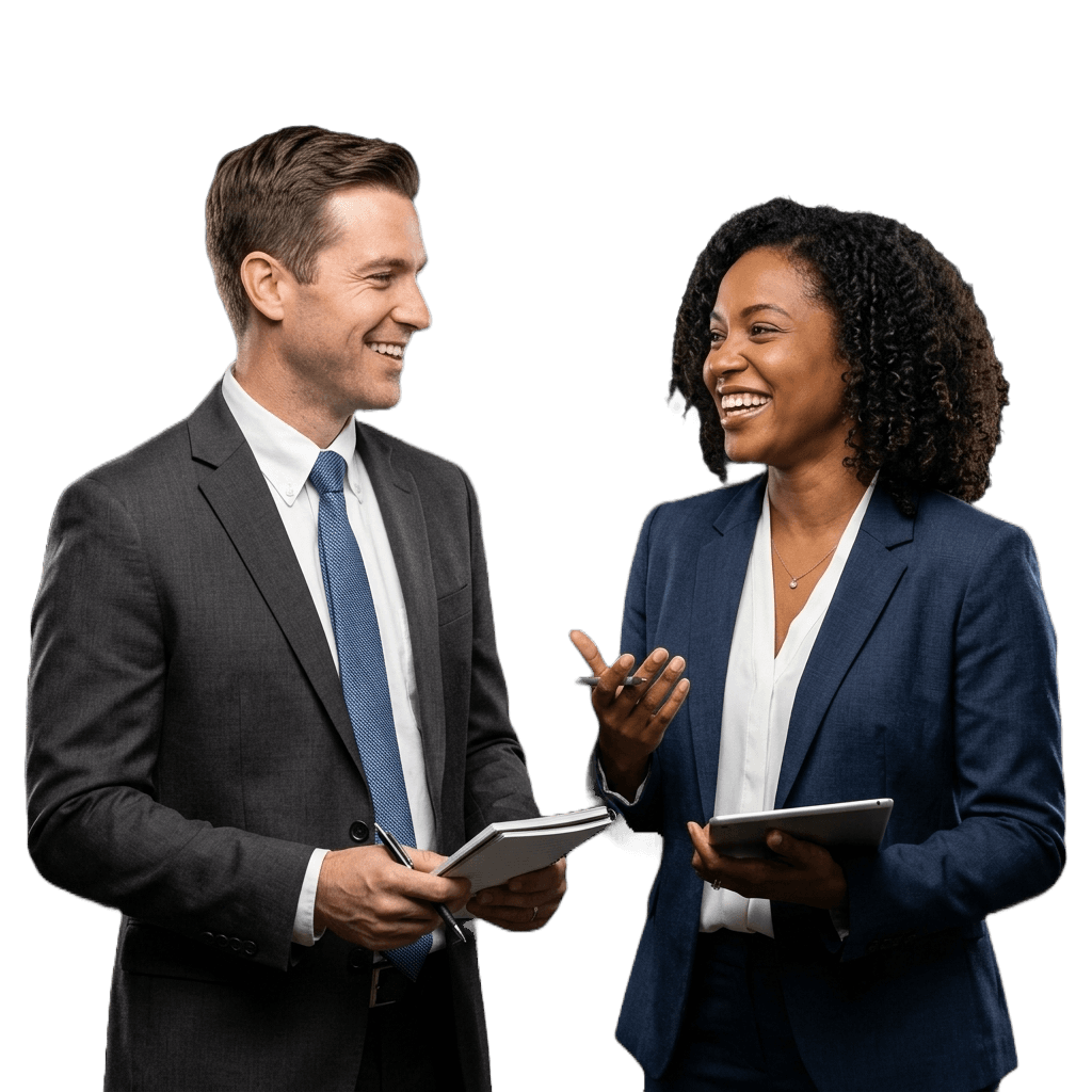 Consultants discussing